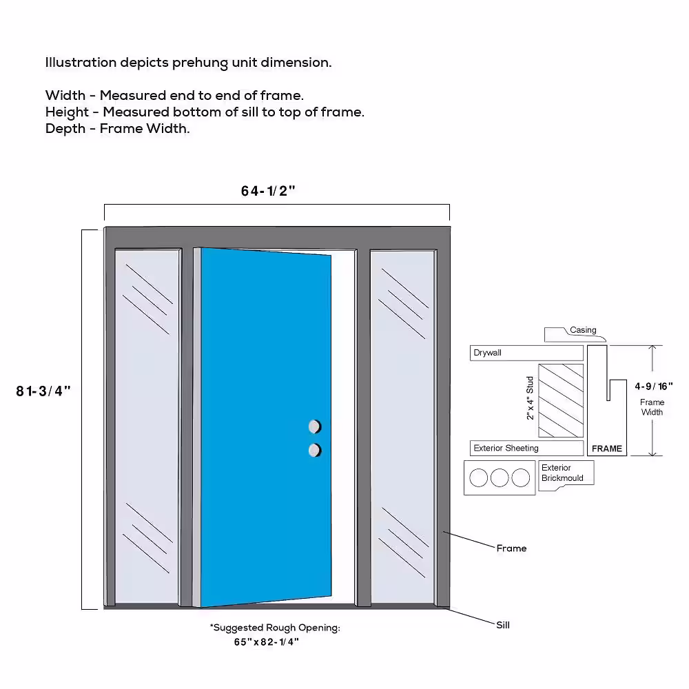 MMI Door Davina 60 in. x 80 in. Left-Hand Inswing 5-Lite Frosted Glass Primed Fiberglass Prehung Front Door on 4-9/16 in. Frame