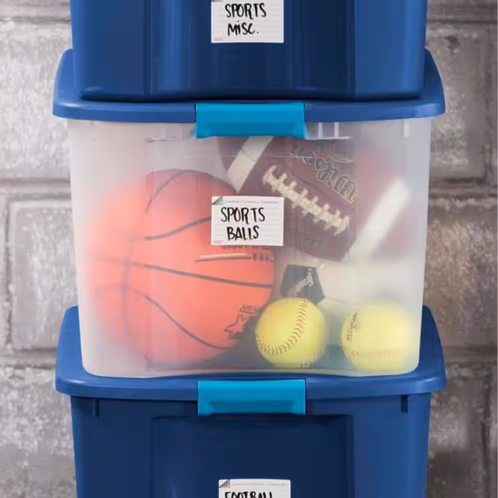 Sterilite 18 Gal. Durable Latch and Carry Storage Bin Box Container (12-Pack)