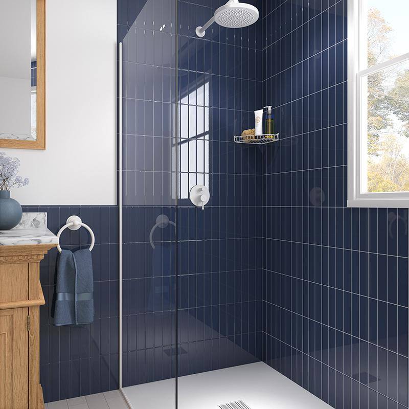 Apollo Tile Arte Blue 1.97 in. x 7.87 in. Glossy Ceramic Subway Wall and Floor Tile (5.38 sq. ft./case) (50-pack)