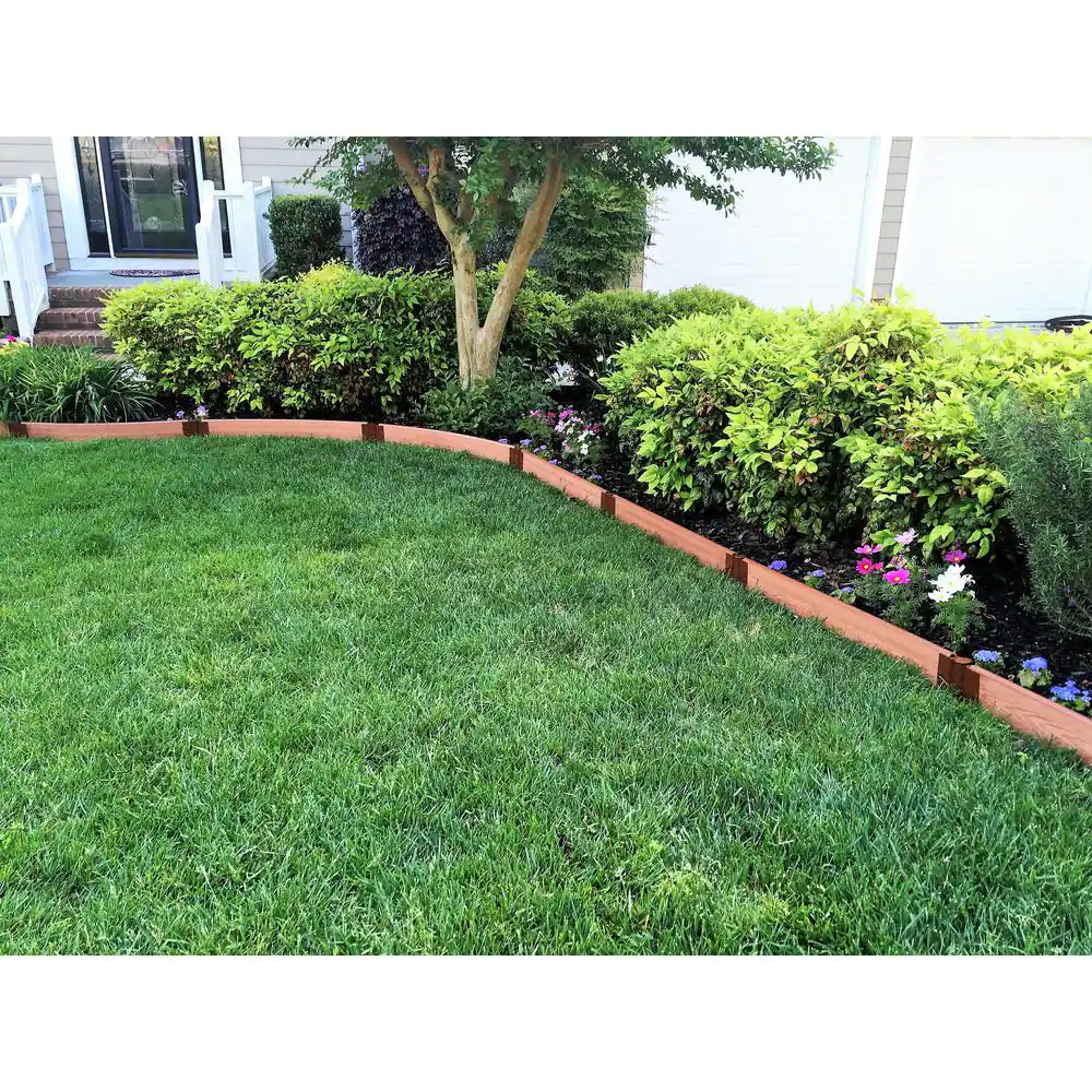 Frame It All Straight KitÂ - 16 ft. x 1 in. x 5.5 in. Classic Sienna Composite Edging