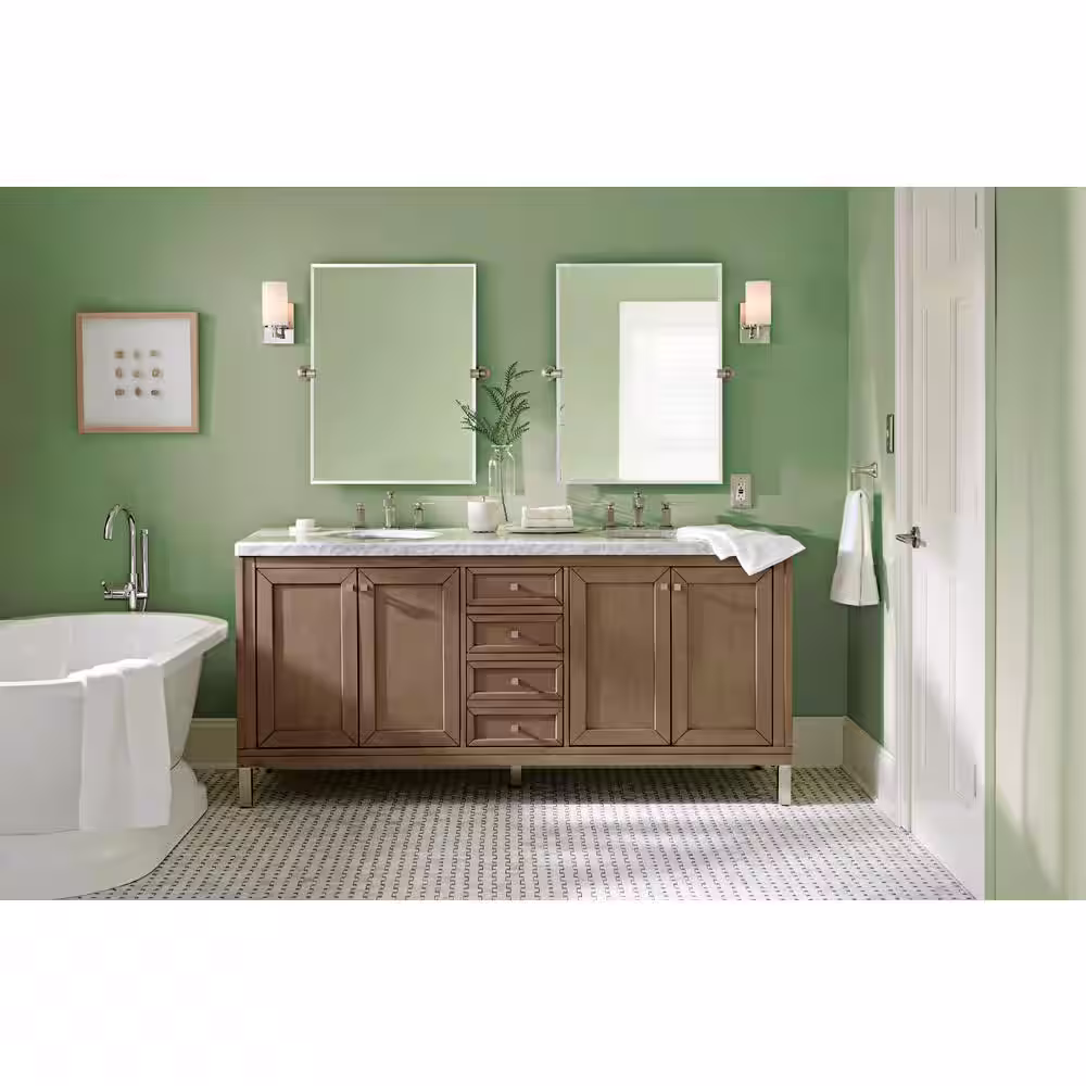Generation Lighting Alturas 4.375 in. W. 1-Light Modern Chrome Wall Sconce