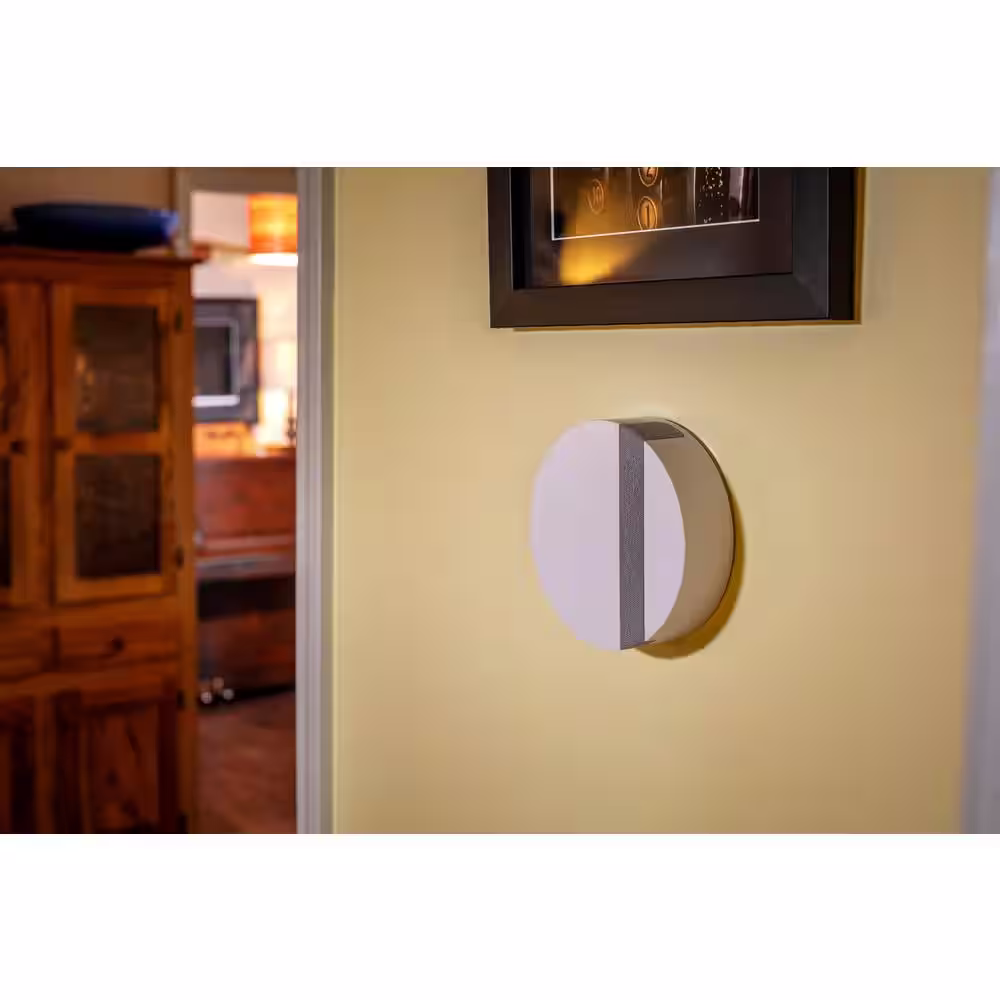 Hampton Bay Wireless Battery Operated Doorbell Kit with Wireless Push Button, White with Gray Fabric