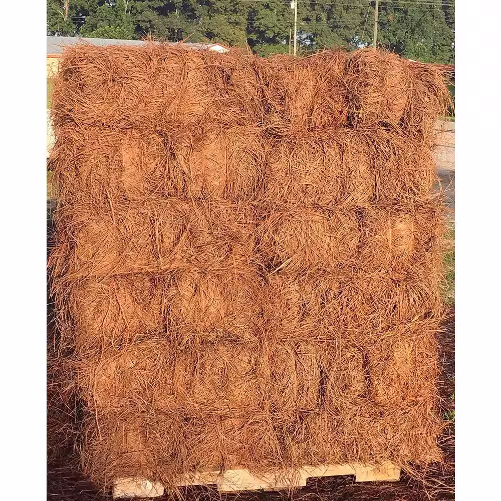None Pallet of 3000 Sq.ft Long Needle Pine Straw Mulch