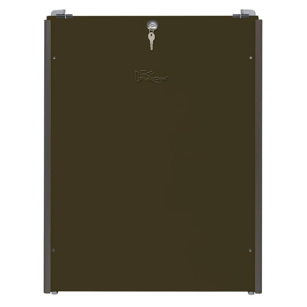 PlexiDor Performance Pet Doors 26.75 in. x 1.375 in. XL Bronze Sliding Track with Flip Lock