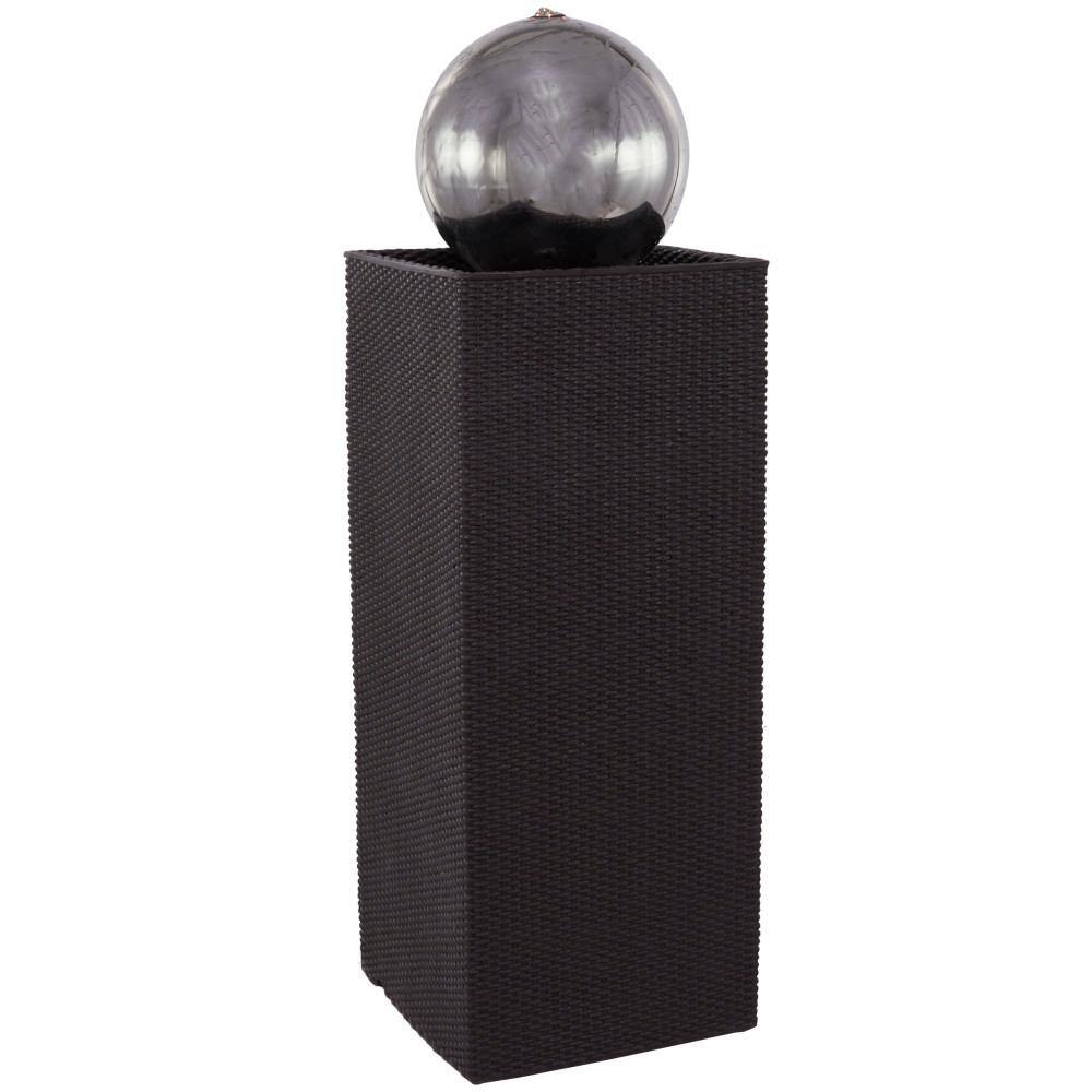 Litton Lane Black Indoor and Outdoor Fountain with LED Light