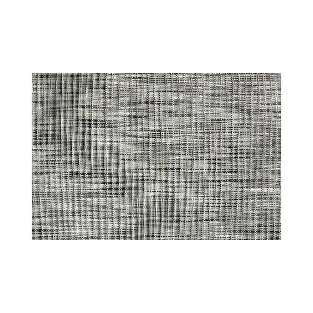 Kraftware EveryTable 18 in. x 12 in. Charcoal Woven PVC Placemat (Set of 6)