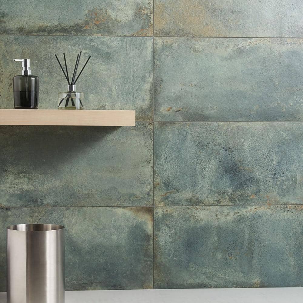 Ivy Hill Tile Angela Harris Fuller Aquamarine 11.81 in. x 23.62 in. Matte Porcelain Floor and Wall Tile (11.62 sq. ft./Case)