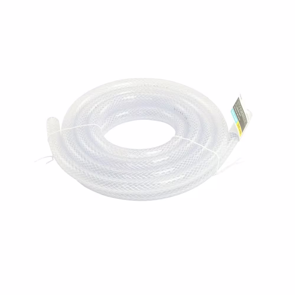 Everbilt 5/8 in. O.D. x 3/8 in. I.D. x 10 ft. PVC Braided Vinyl Tube