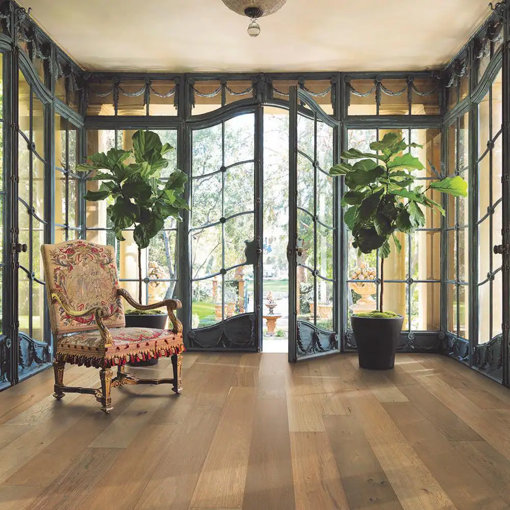 Malibu Wide Plank Santa Barbara French Oak 9/16 in. T x 8.7 in. W Water Resistant Wirebrushed Engineered Hardwood Flooring(27.1 sqft/case)