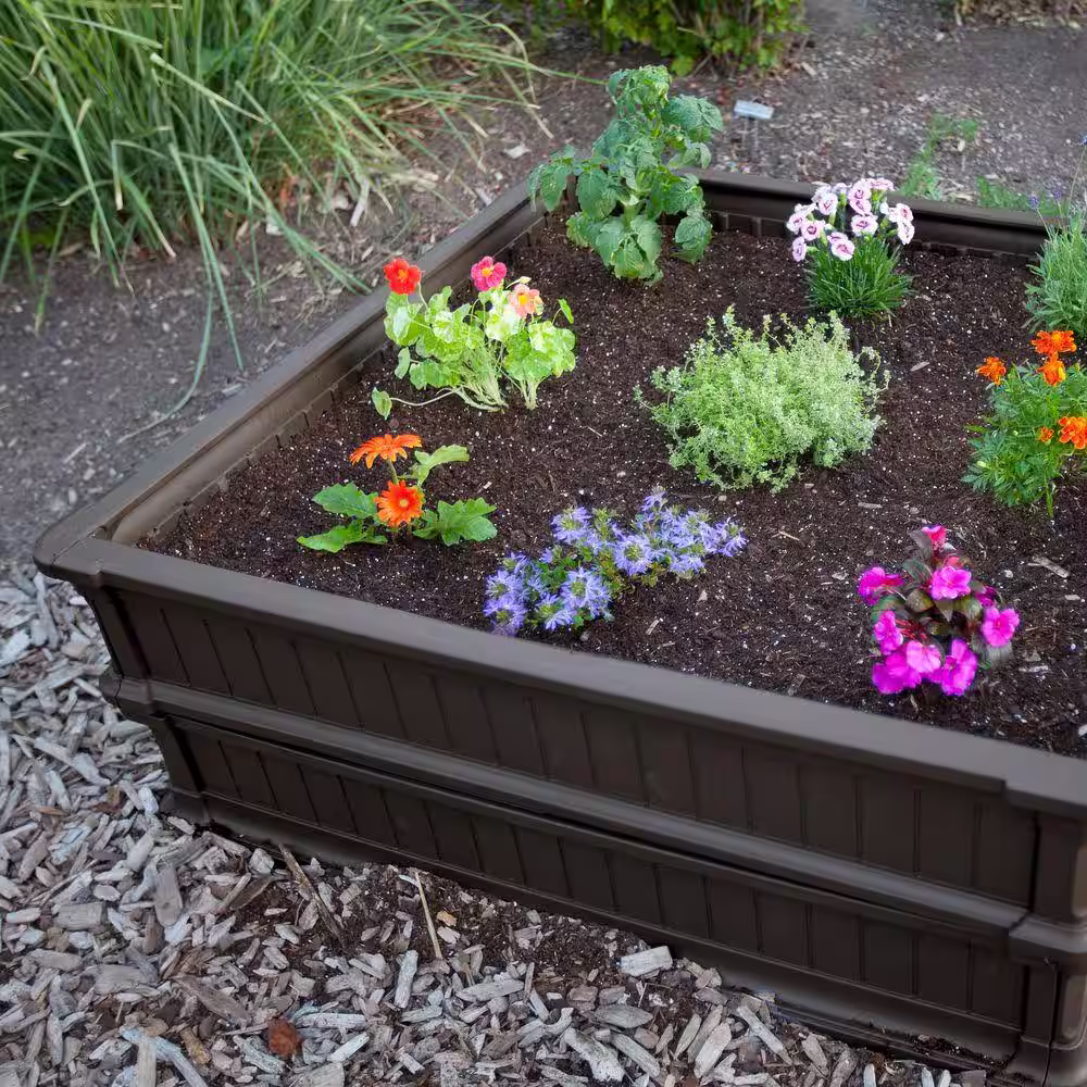 Lifetime 4 ft. x 4 ft. Raised Garden Bed (3-Pack)