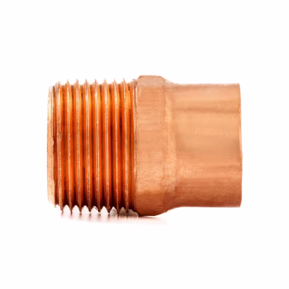 Everbilt 3/4 in. Copper Pressure Cup X MPT Adapter Fitting Pro Pack (25-Pack)
