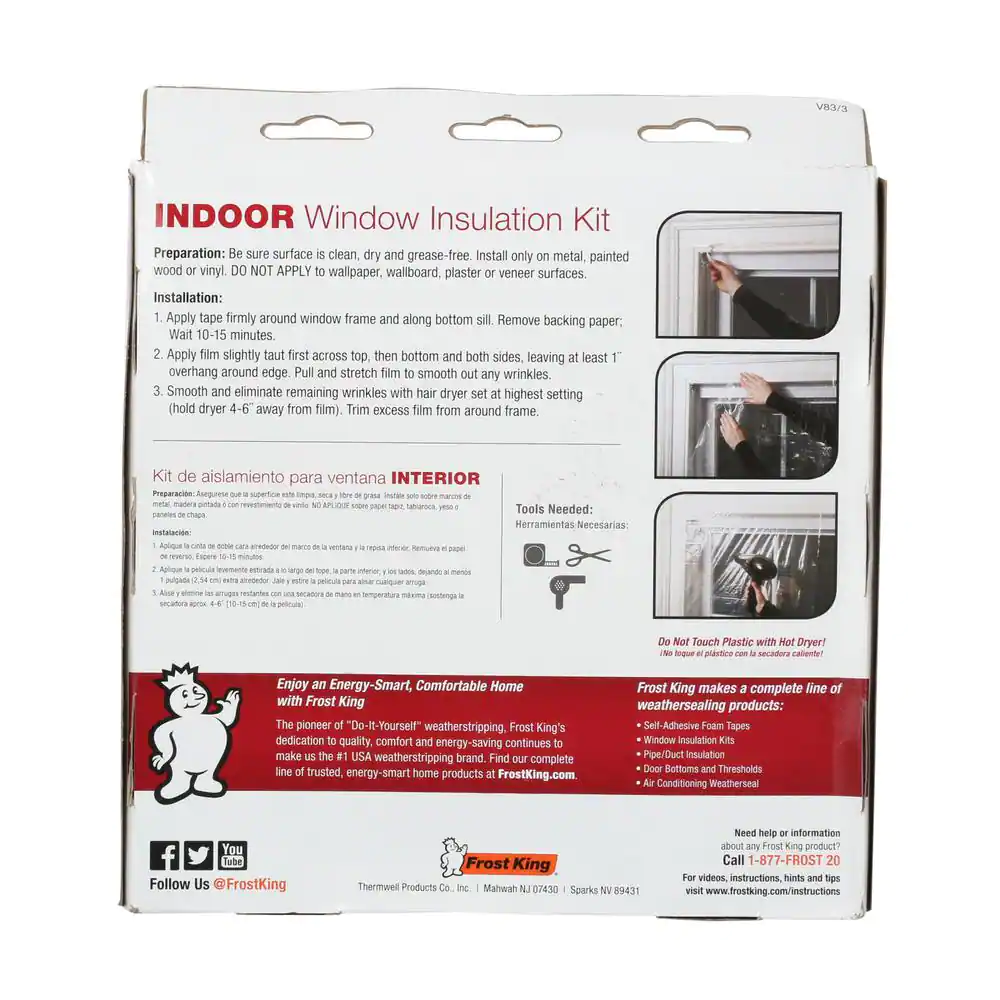 Frost King Heavy Duty Shrink Window Insulation Kit (3-Pack)