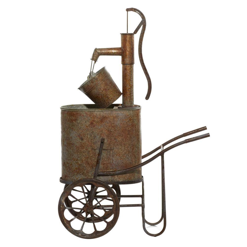 None Brown Indoor Metal Indoor and Outdoor Fountains