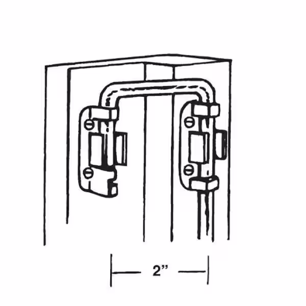 Barton Kramer 2 in. Patio Door Security Latch
