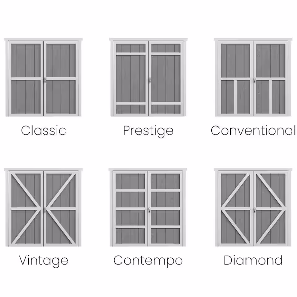 Handy Home Products Do-it Yourself Palisade 12 ft. x 8 ft. Multi-purpose Wood Shed with Smartside, fixed windows and Barn door (96 sq. ft.)