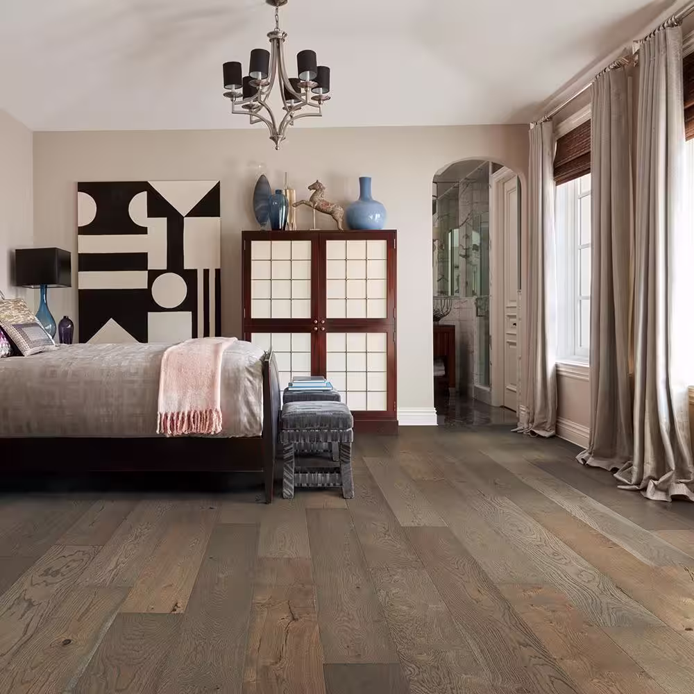 Malibu Wide Plank Daytona French Oak 1/2 in. T x 7.5 in. W Water Resistant Wirebrushed Engineered Hardwood Flooring (23.4 sq. ft./case)