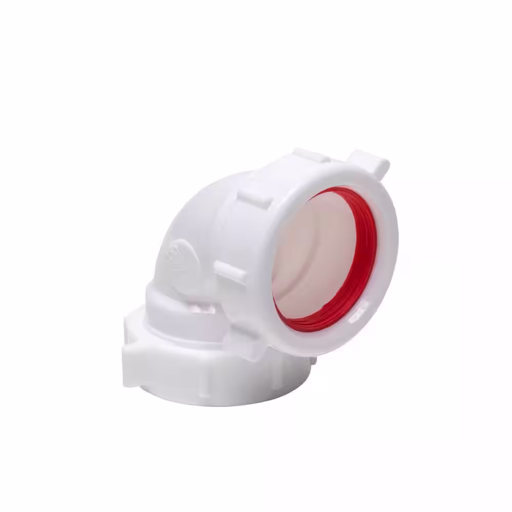 Oatey 1-1/2 in. 90 Degree Plastic Double Slip-Joint Sink Drain Elbow Pipe, White