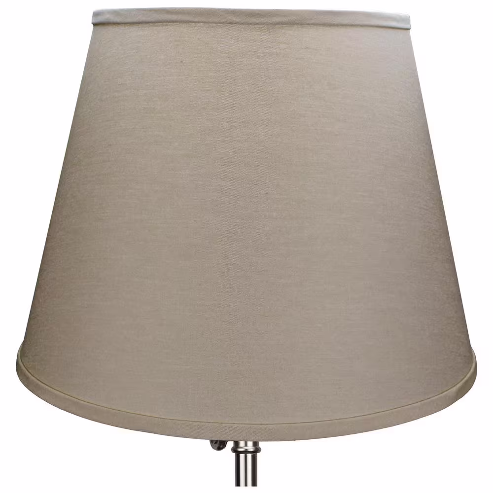 FenchelShades.com 11 in. Top Diameter x 17 in. Bottom Diameter x 13 in. Slant Designer Chintz Tan Empire Lamp Shade