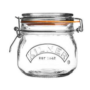 KILNER Clip Top Glass Round Clip Top Jar 17 oz. - (Set of 6)