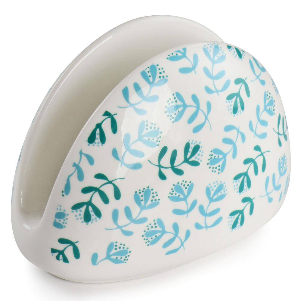 GIBSON HOME Village Vines Fine Ceramic Napkin Holder in Multi