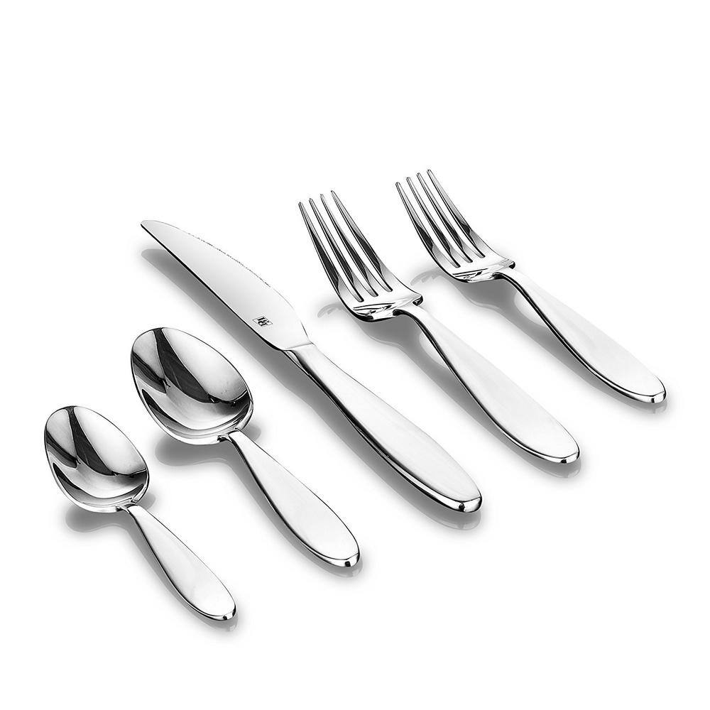 DM 20-Piece 18/10 Stainless Steel Mirror Polish Silverware Set Service for 4