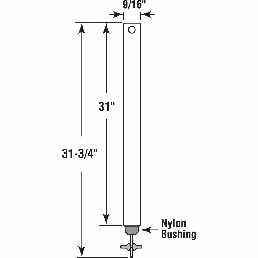 Prime-Line 31 in. x 9/16 in. Spiral Non-Tilt Balance, Red Tip (Single Pack)