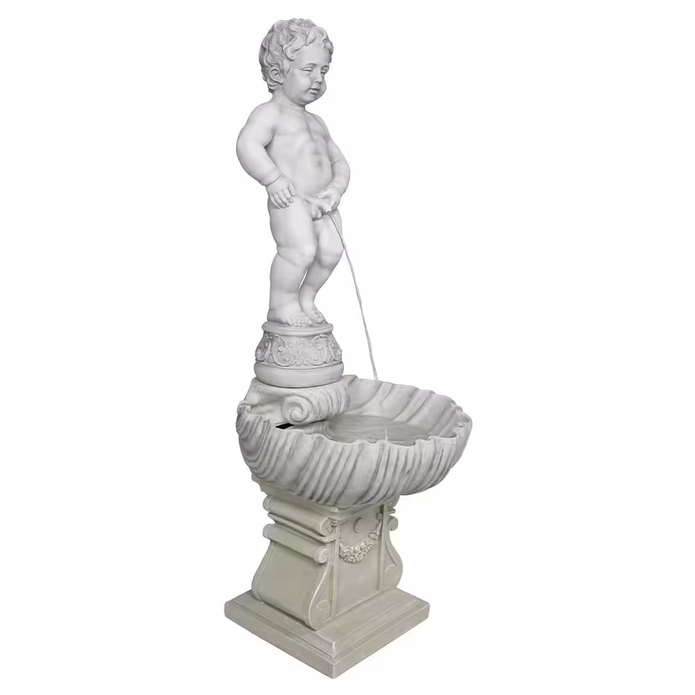 Design Toscano Manneken Pis Stone Bonded Resin Fountain with Base