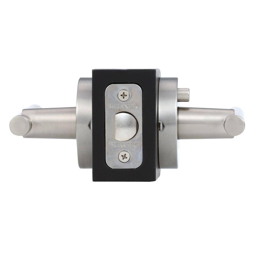 DELANEY HARDWARE Contemporary Collection Cira Satin Nickel Bed/Bath Door Handle