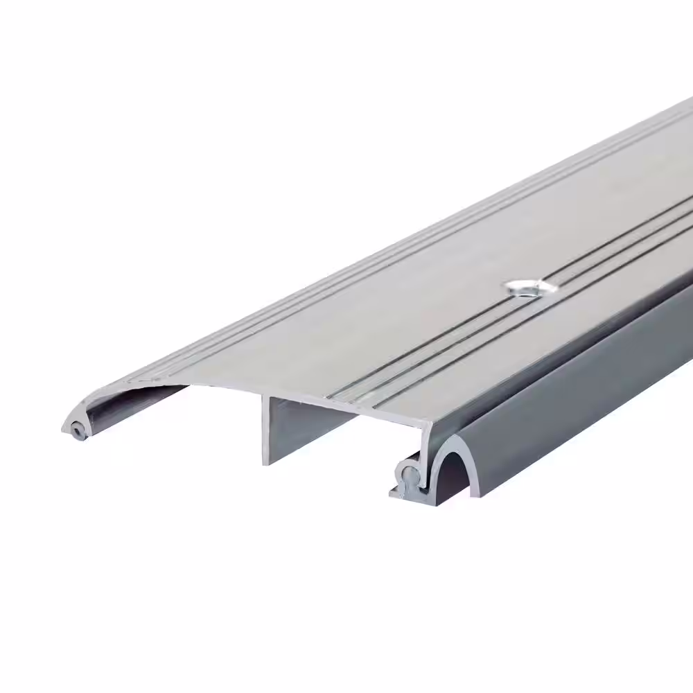 M-D Building Products 3-1/2 in. x 5/8 in. x 36 in. Silver Aluminum and Vinyl Heavy Duty Low-Profile Outswing Door Threshold