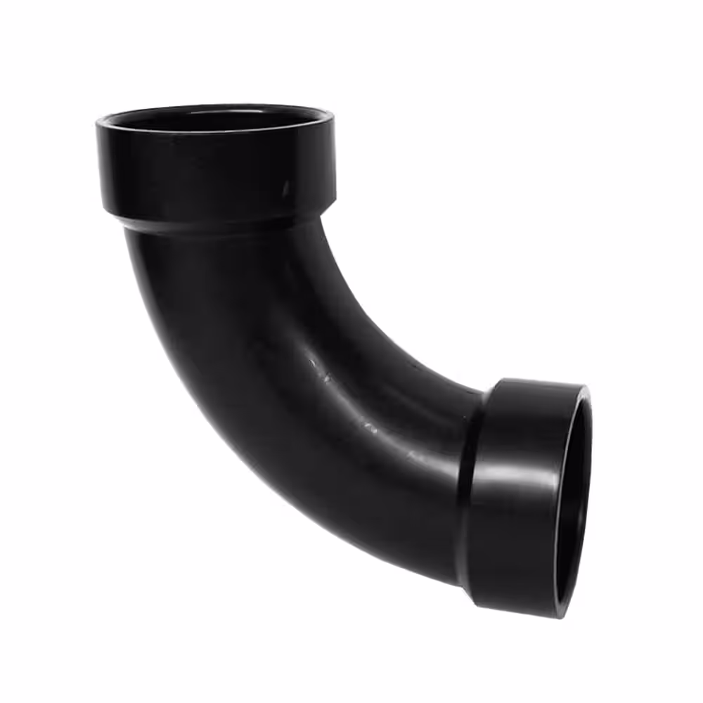VPC 3 in. ABS Plastic DWV 90-Degree Long Sweep Elbow Fitting