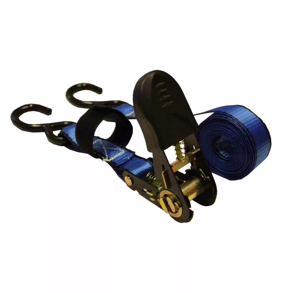 EVEREST 1 in. x 10 ft. 1299 lbs. Tie-Down Strap, Kayak Tie Down, Motorcycle Tie Down (4-Pack)