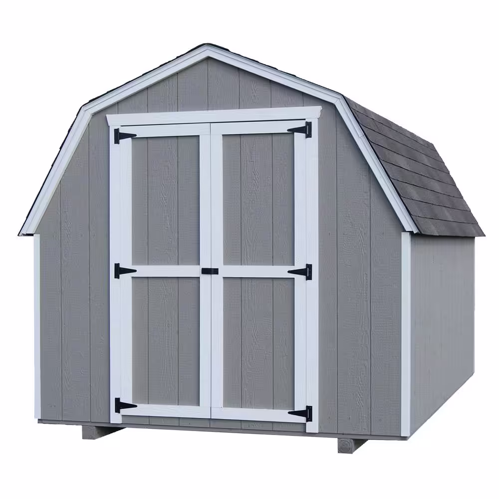 LITTLE COTTAGE CO. Value Gambrel 10 ft. x 10 ft. Wood Storage Building Precut Kit with 4 ft. Sidewalls