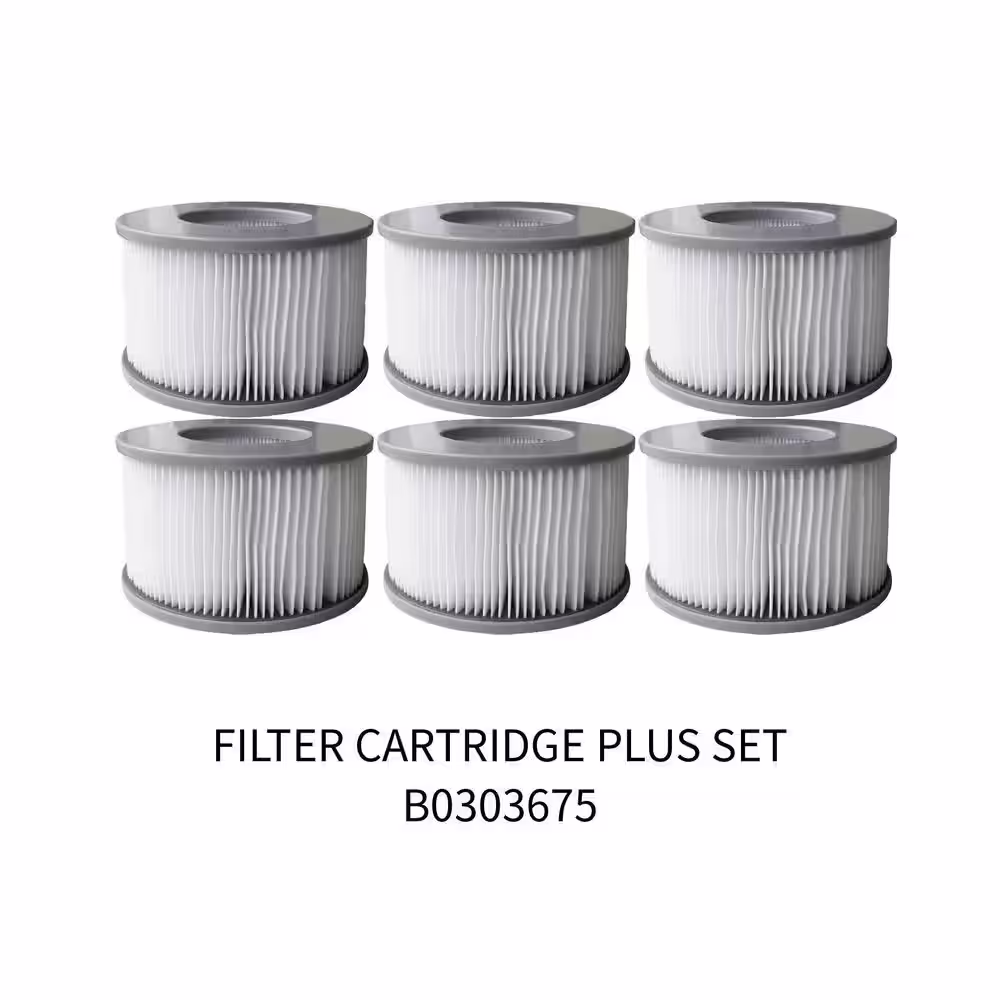 M SPA 1 Pack of Filter Cartridge Plus Set for MSpa Series of Inflatable Hot tub and Spas (comes with 6 Filters)
