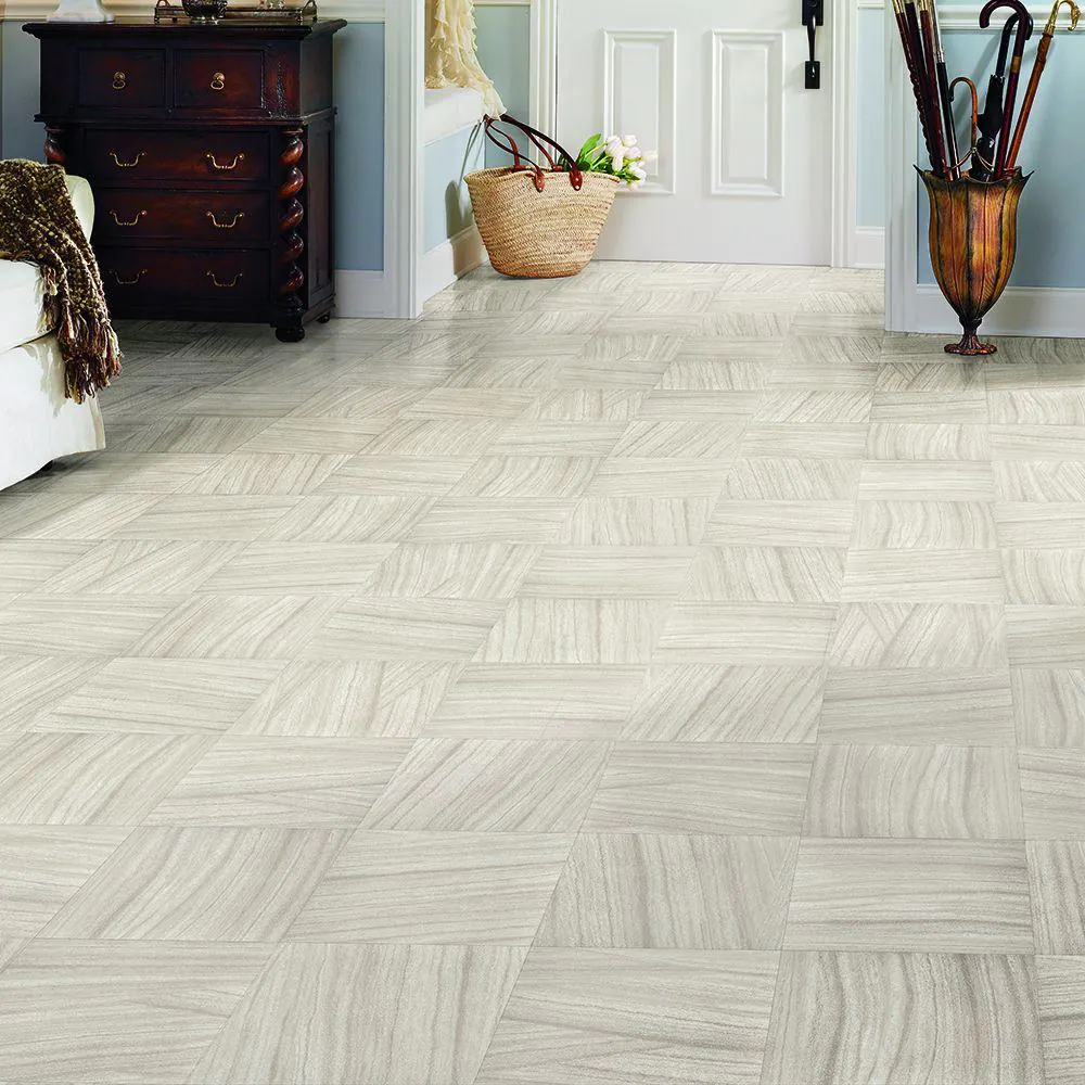 TrafficMaster Linear Limestone 12 in. W x 12 in. L Peel and Stick Vinyl Tile Flooring (30 sqft/case)