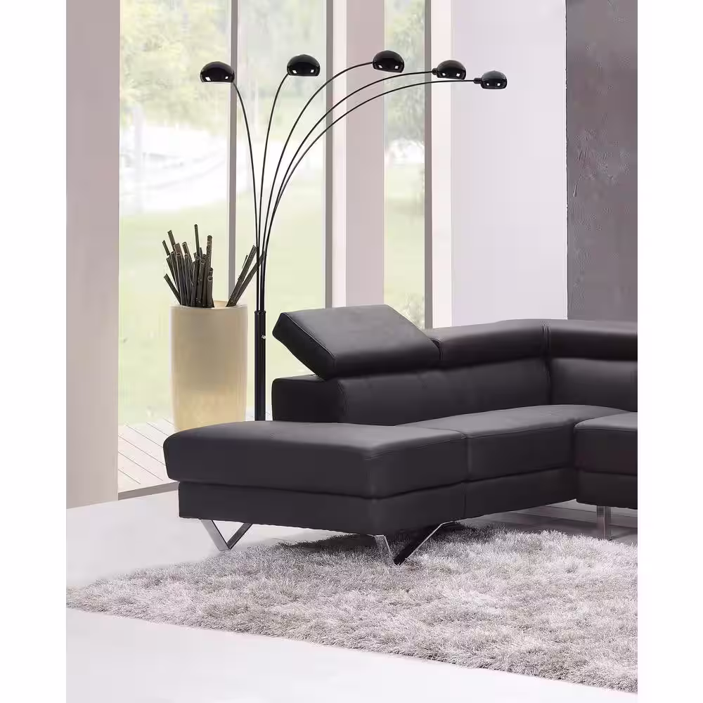 ORE International 84 in. H Black 5-Arms Arch Floor Lamp