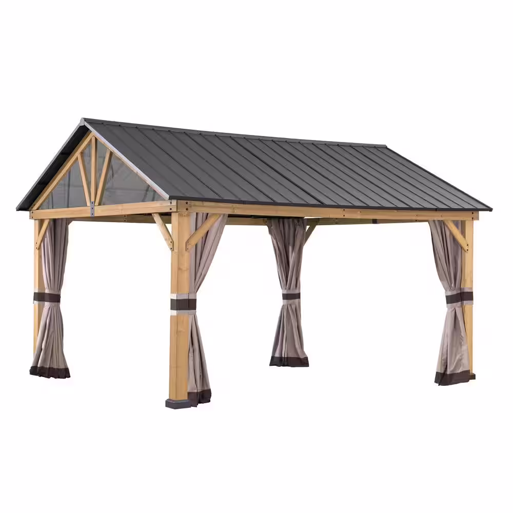 Sunjoy Universal Curtains for 11 ft. x13 ft. Wood-Framed Gazebos
