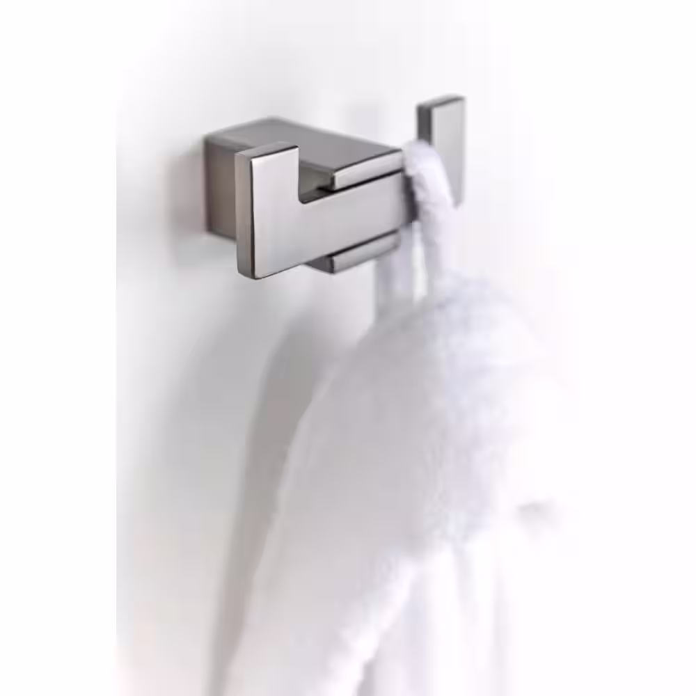 MOEN Kyvos Double Robe Hook in Brushed Nickel