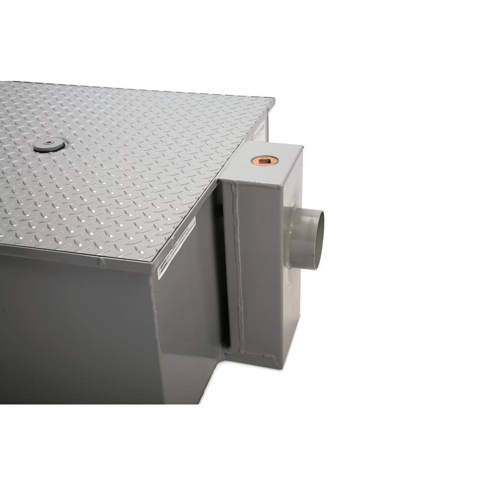 Zurn 29 in. x 16 in Low-Profile Grease Trap 50 GPM with 4 in Ho Hub