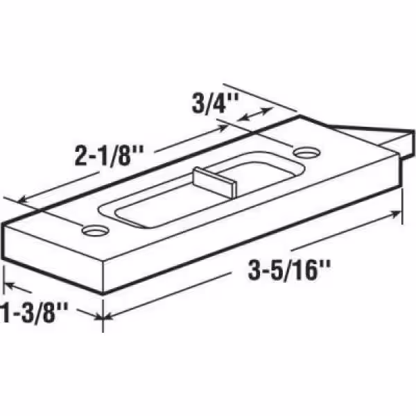 Prime-Line Tilt Latch Pair, White Plastic Construction, spring-loaded, 2-1/8 in. Hole Centers
