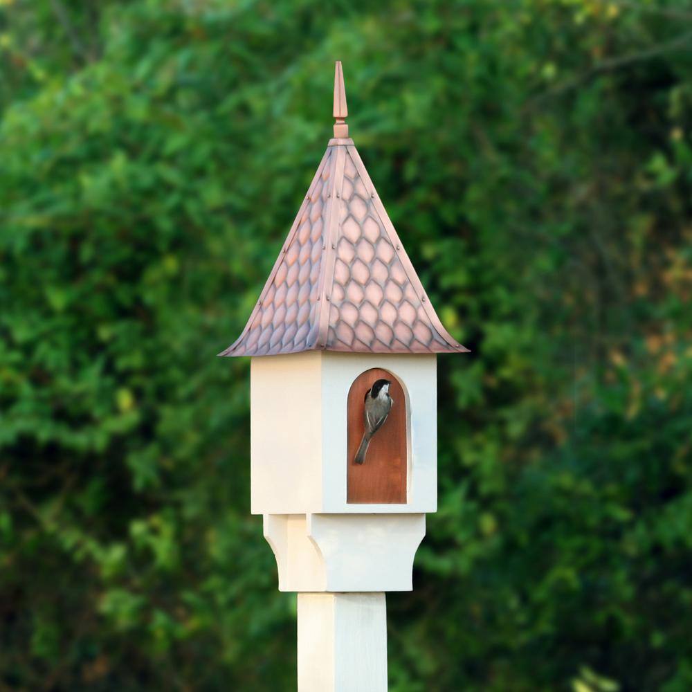 Good Directions Chateau Bird House Pure Copper Diamond Pattern Roof