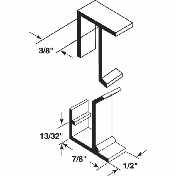 Prime-Line Screen Frame Holder, Top and Bottom, Black, Vinyl (2-Sets)