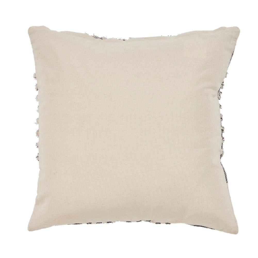 LR Home Eclectic Black Striped Hypoallergenic Polyester 18 in. x 18 in. Throw Pillow