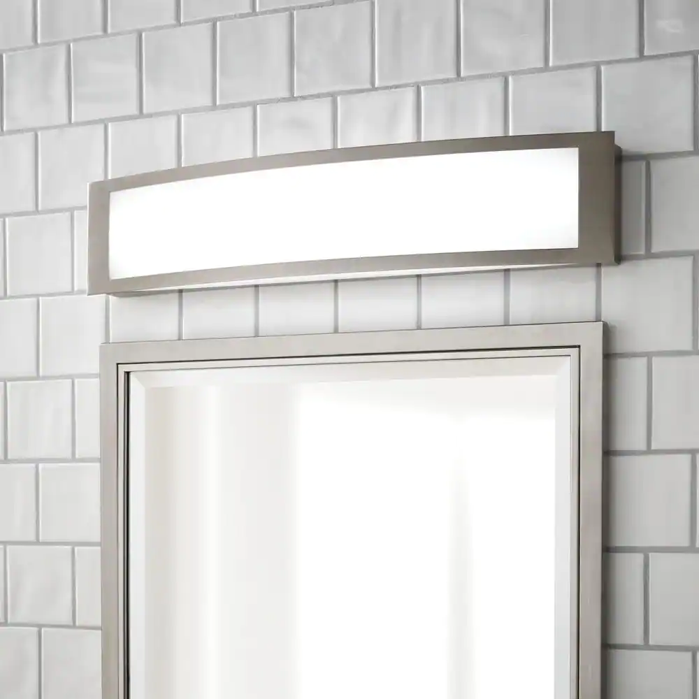 Hampton Bay Woodbury 24.5 in. Brushed Nickel Linear LED Vanity Light Bar