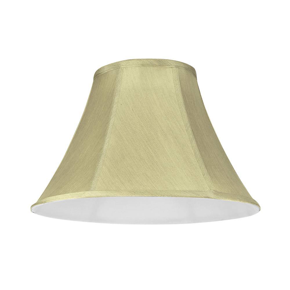 Aspen Creative Corporation 13 in. x 9 in. Gold and Floral Embroidered Design Bell Lamp Shade