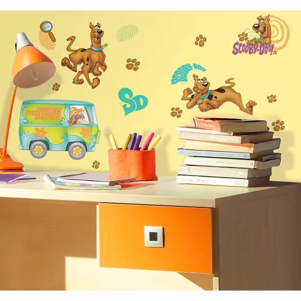 RoomMates 5 in. x 11.5 in. Scooby Doo Peel and Stick Wall Decals (26-Piece)
