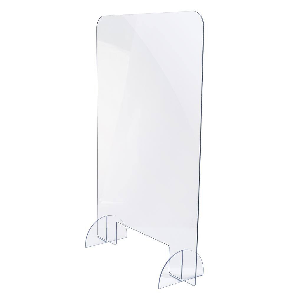Alpine Industries 24 in. x 36 in. x 0.18 in. Clear Acrylic Sheet Table Top Protective Sneeze Guard
