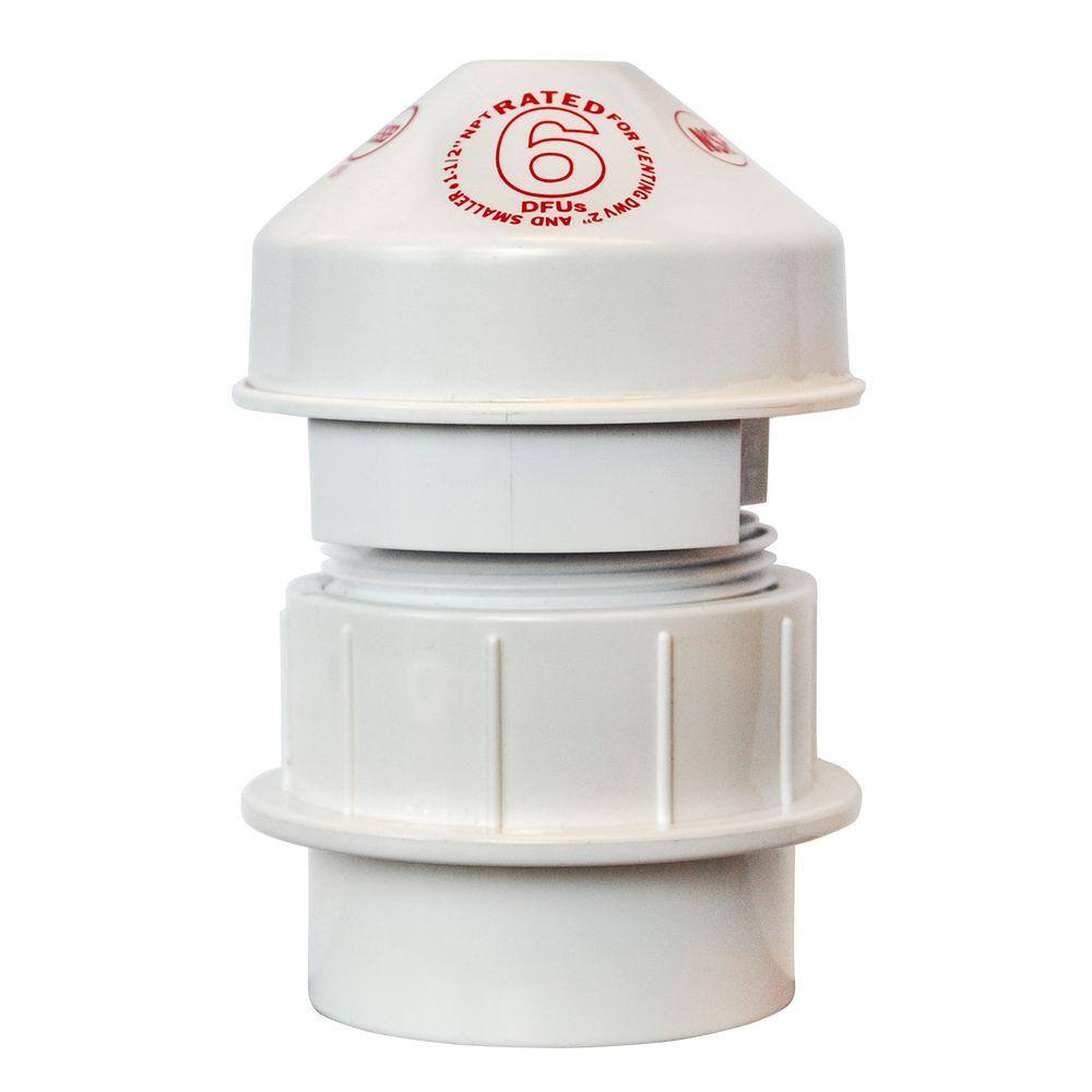 Oatey Sure-Vent 1-1/2 in. PVC Air Admittance Valve with 20 DFU Branch and 8 DFU Stack (2-Pack)