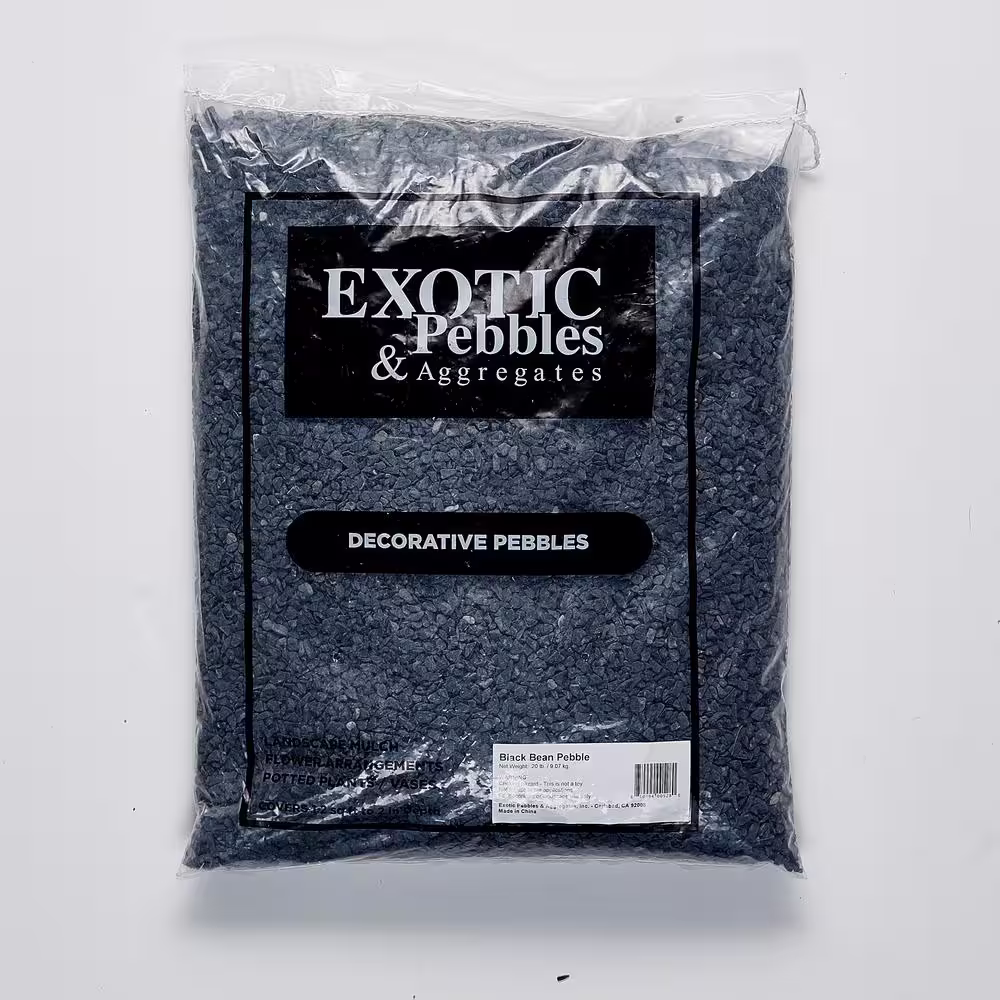 EXOTIC 1/5 in. Black Bean Pebble (20 lbs. Bag)