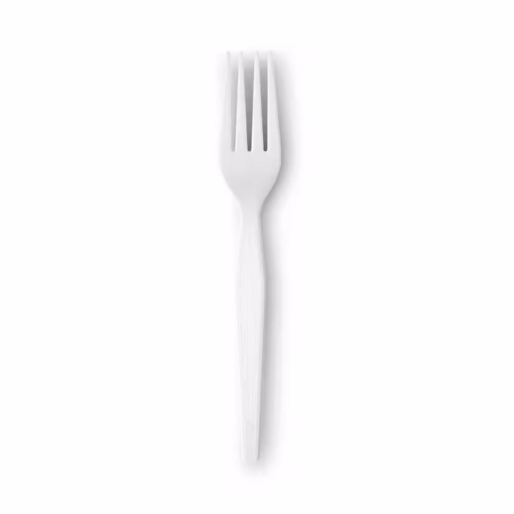 DIXIE Heavyweight Polystyrene Forks in White (1000 Per Case)