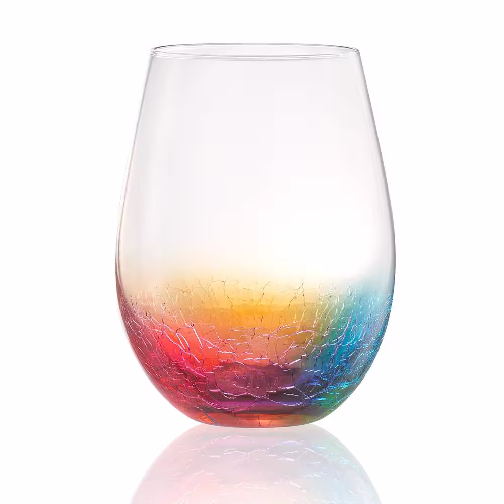 Artland Neon 19 oz. Stemless Glass Set (4-Piece)